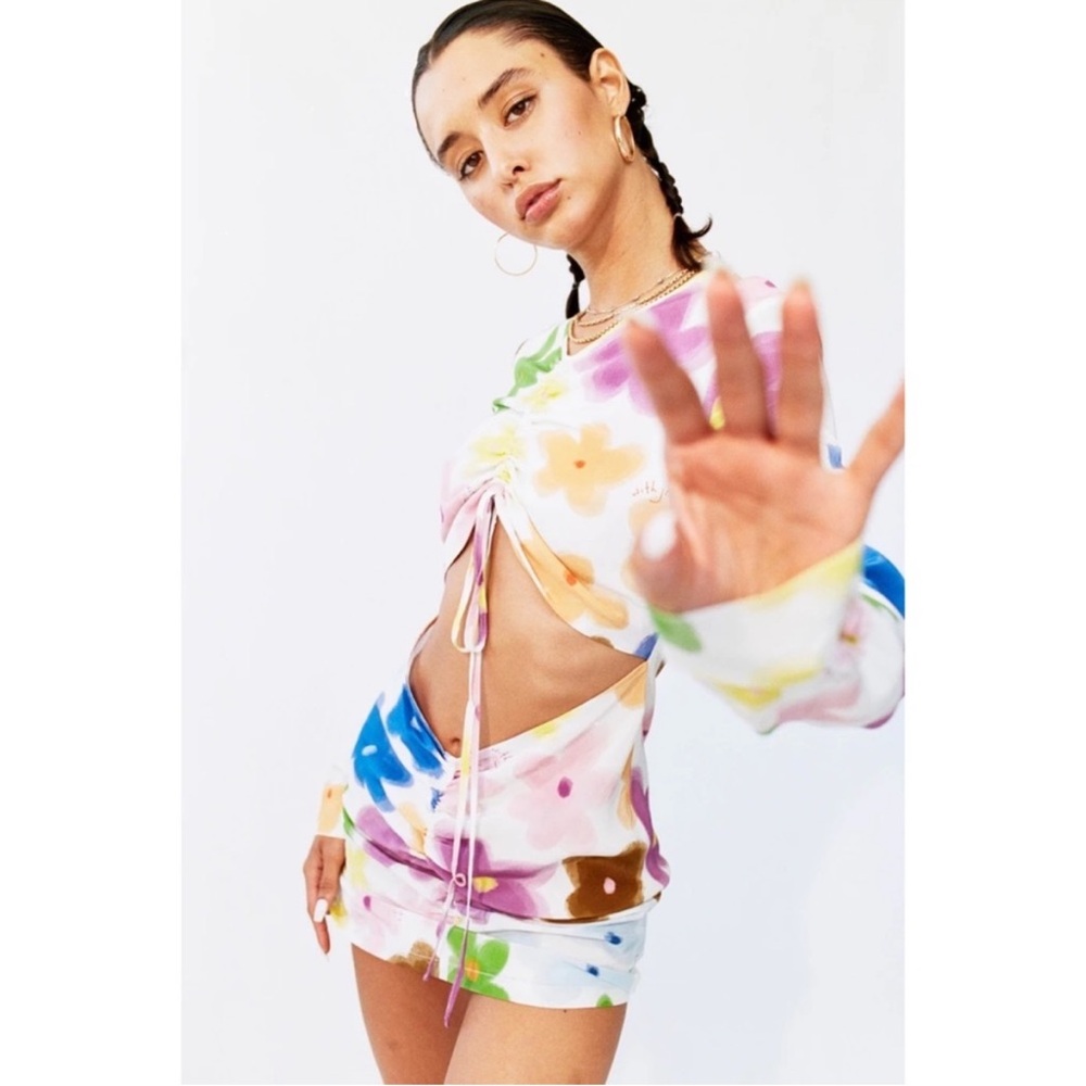 Colorful Floral Two-Piece Set
